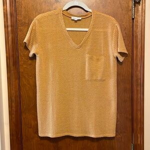 Grace & Lace V-Neck Waffle Knit Shirt